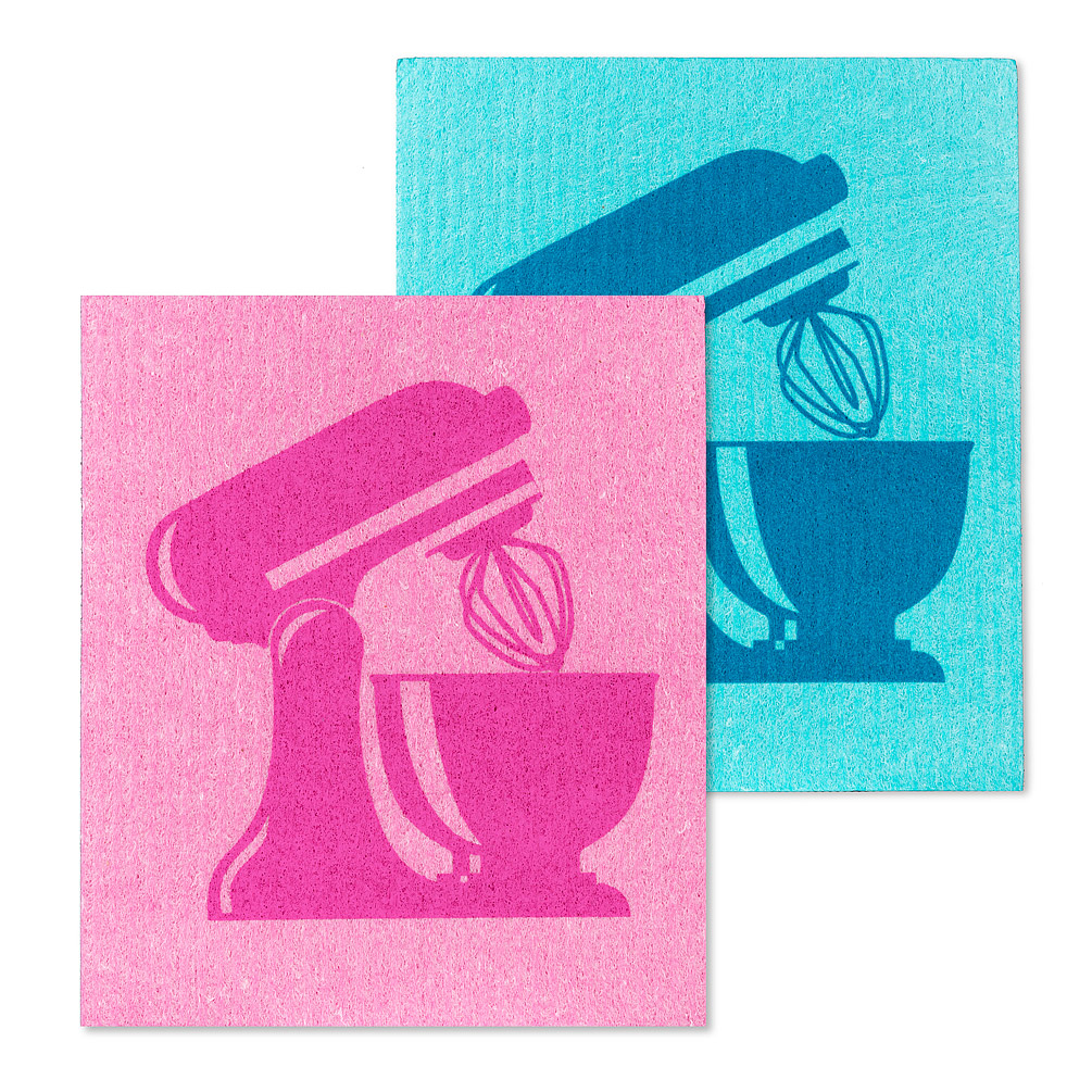 Picture of Abbott Collections AB-84-ASD-AB-100 6.5 x 8 in. Kitchen Mixer Dishcloths&#44; Pink & Blue - Set of 2