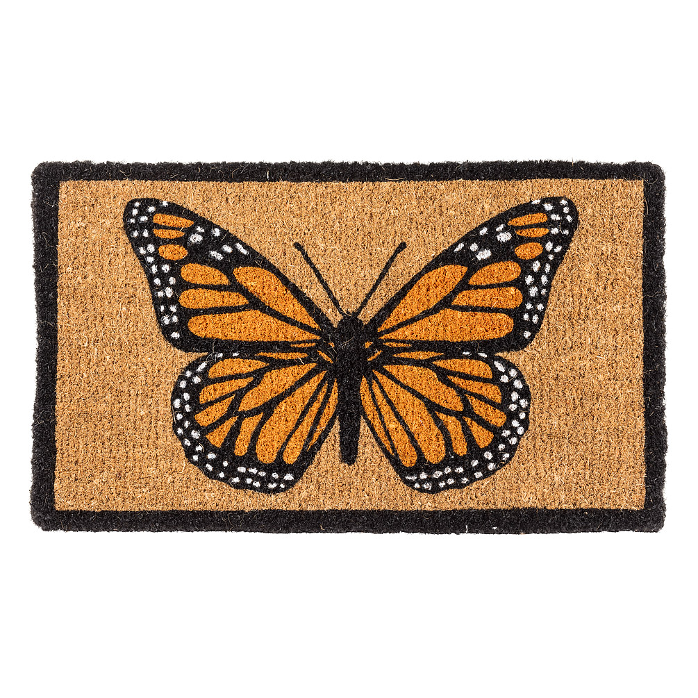 Picture of Abbott Collections AB-35-FWD-GA-893 18 x 30 in. Single Monarch Doormat&#44; Natural & Orange