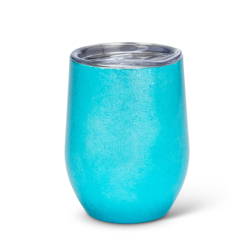 Picture of Abbott Collections AB-27-BEVI-SG-GTR 4.25 in. Lid Insulated Wine Tumbler&#44; Gloss Turquoise