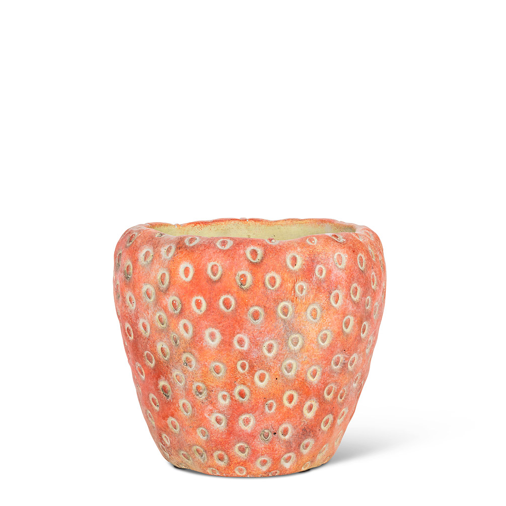 5 in. Strawberry Planter, Red - Small