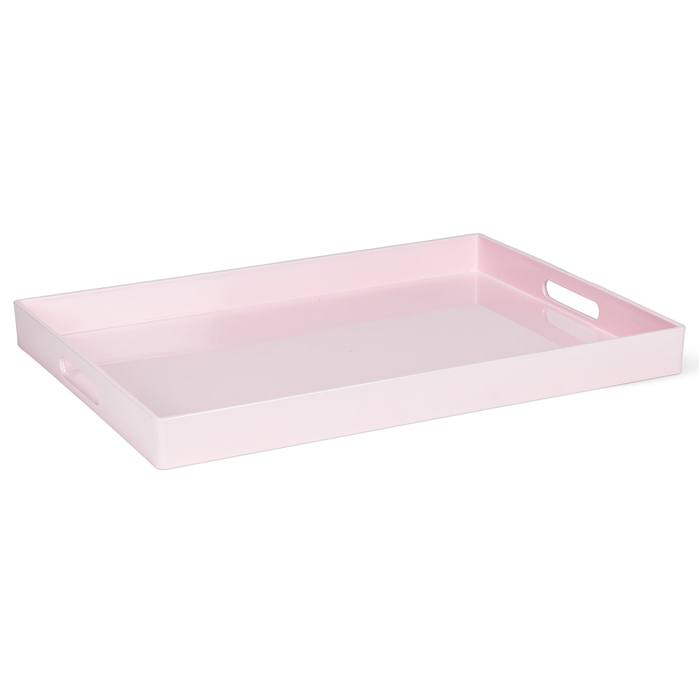 Picture of Abbott Collections AB-27-GLOSS-RECT-07 14 x 19 in. Glossy Rectangle Tray&#44; Light Pink