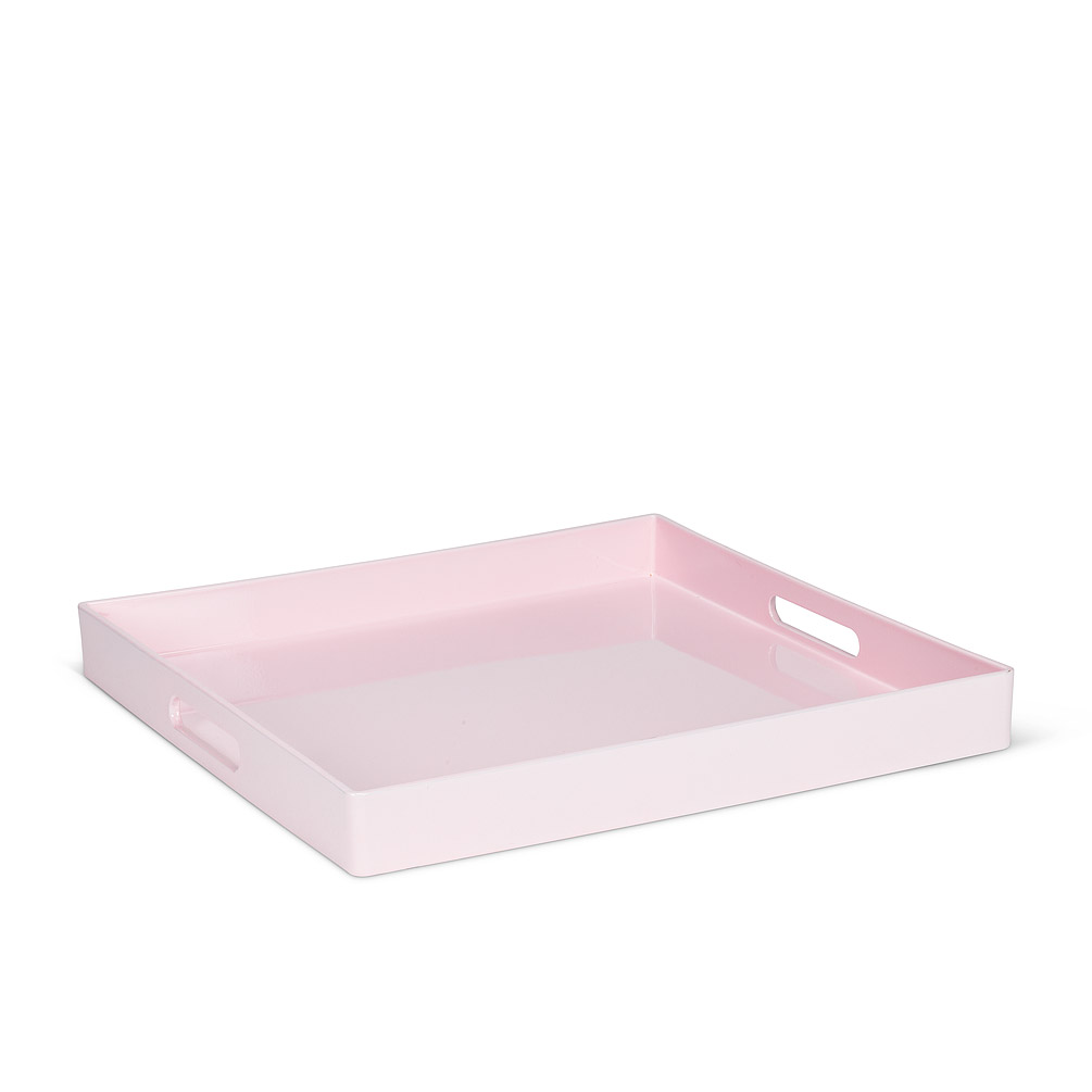 Picture of Abbott Collections AB-27-GLOSS-SQ-07 14.75 in. Glossy Square Tray&#44; Light Pink