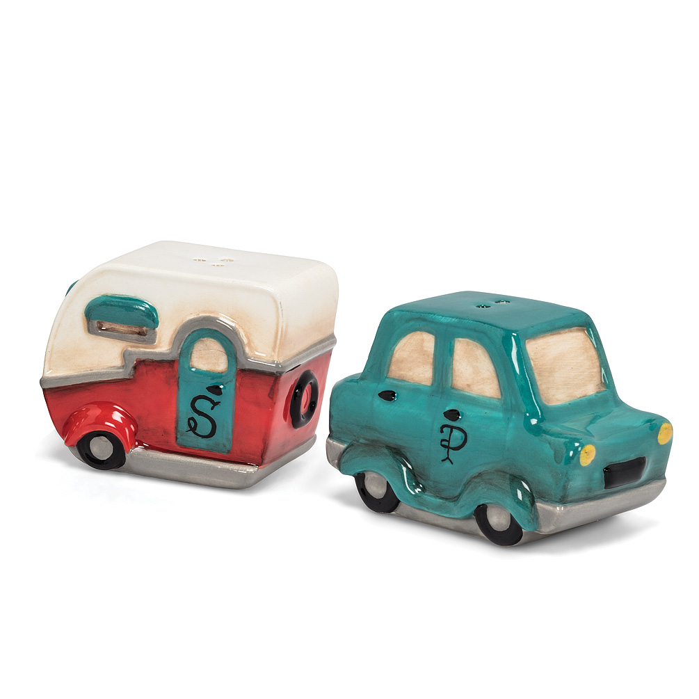 Picture of Abbott Collections AB-27-VACATION 5.5 in. Car & Camper Salt & Pepper&#44; Red & Blue
