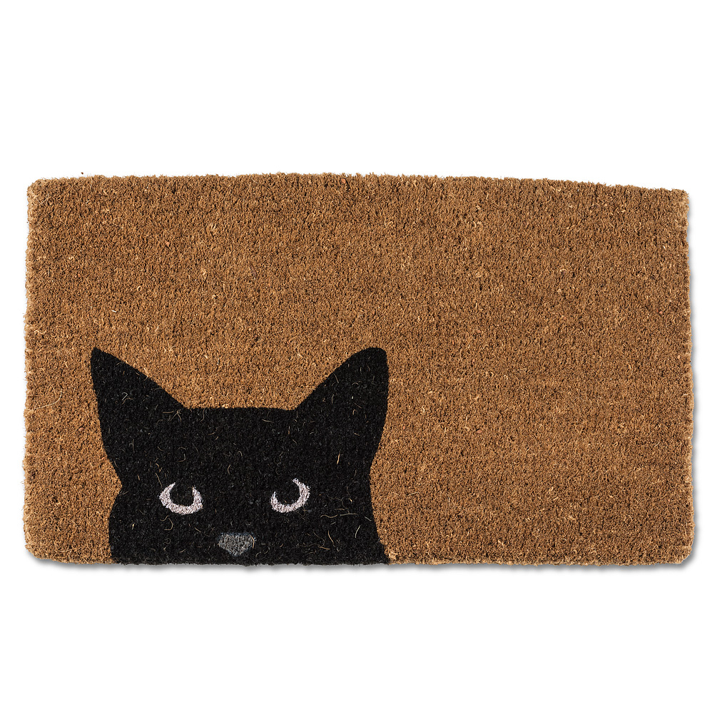 Picture of Abbott Collections AB-35-FWD-AN-1950 18 x 30 in. Peeking Cat Doormat&#44; Natural