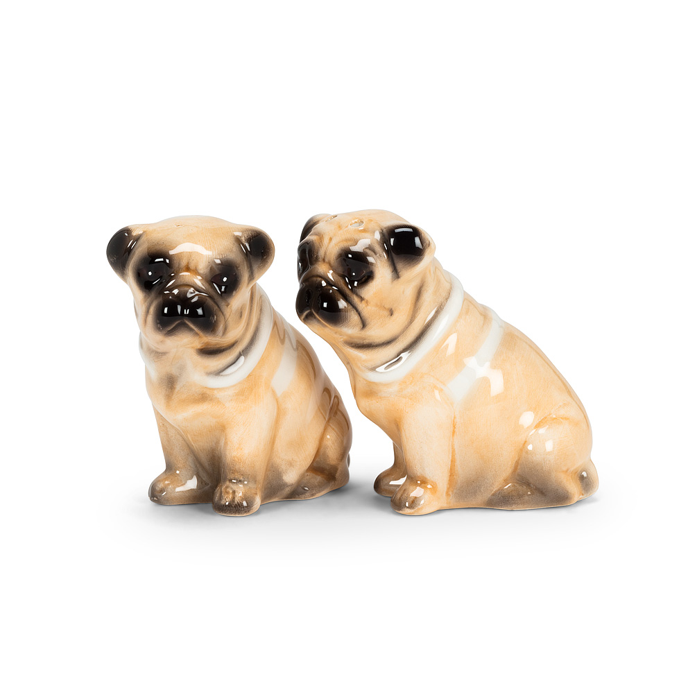 Picture of Abbott Collections AB-27-KITSCH-291 3 in. Pug Dog Salt & Pepper, Sand