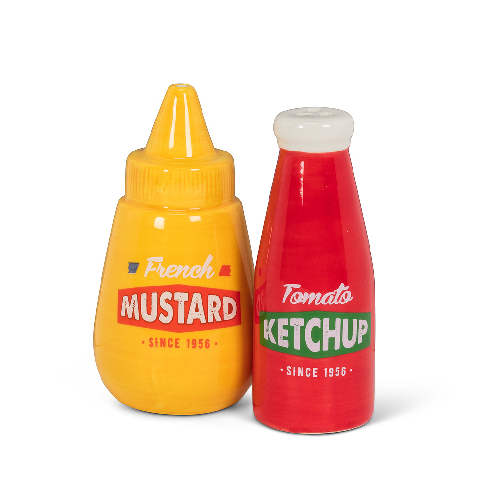 Picture of Abbott Collections AB-27-KITSCH-642 4 in. Ketchup & Mustard Salt & Pepper&#44; Yellow & Red