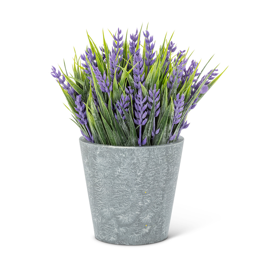 Picture of Abbott Collections AB-27-WOODHILL-05 8 in. Lavender Plant in A Pot Artificial Flower&#44; Purple & Green
