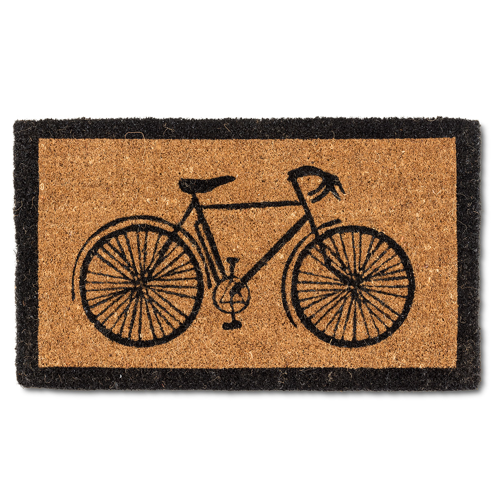 Picture of Abbott Collections AB-35-FWD-GE-8642 18 x 30 in. Classic Bicycle Doormat&#44; Natural & Black
