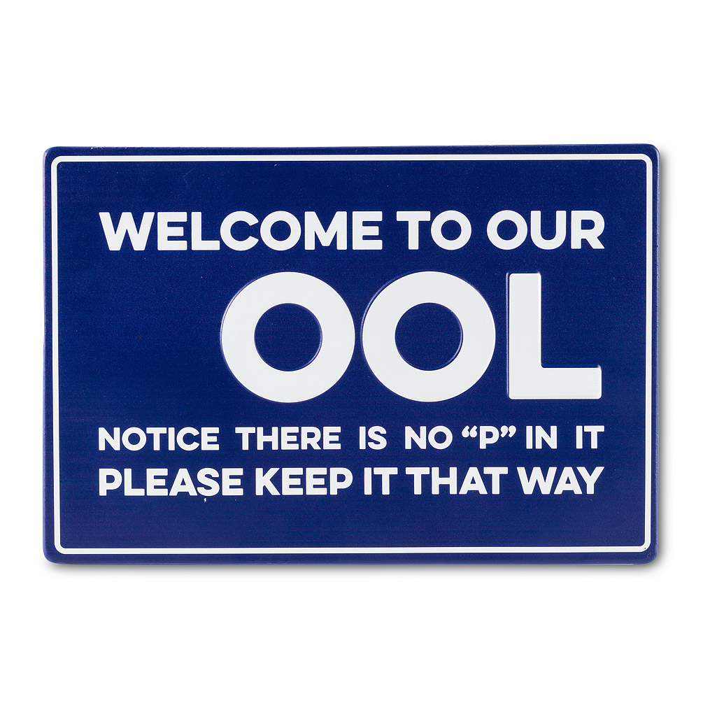 Picture of Abbott Collections AB-27-POOL-957 14 x 9.5 in. Welcome to OOL Sign&#44; Blue