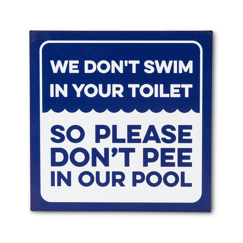 Picture of Abbott Collections AB-27-POOL-963 10 in. Swim in Toilet Sign&#44; Blue