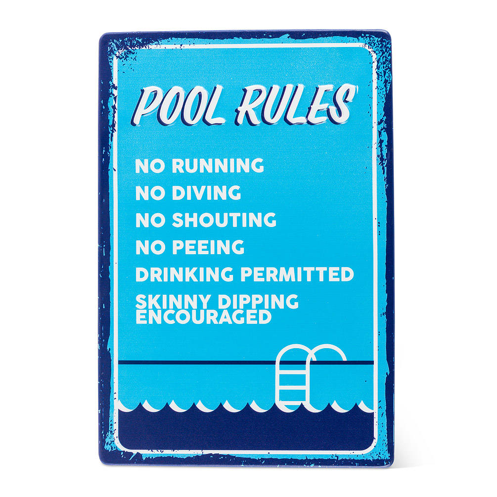 Picture of Abbott Collections AB-27-POOL-968 9.5 x 14 in. Pool Rules List Sign&#44; Blue