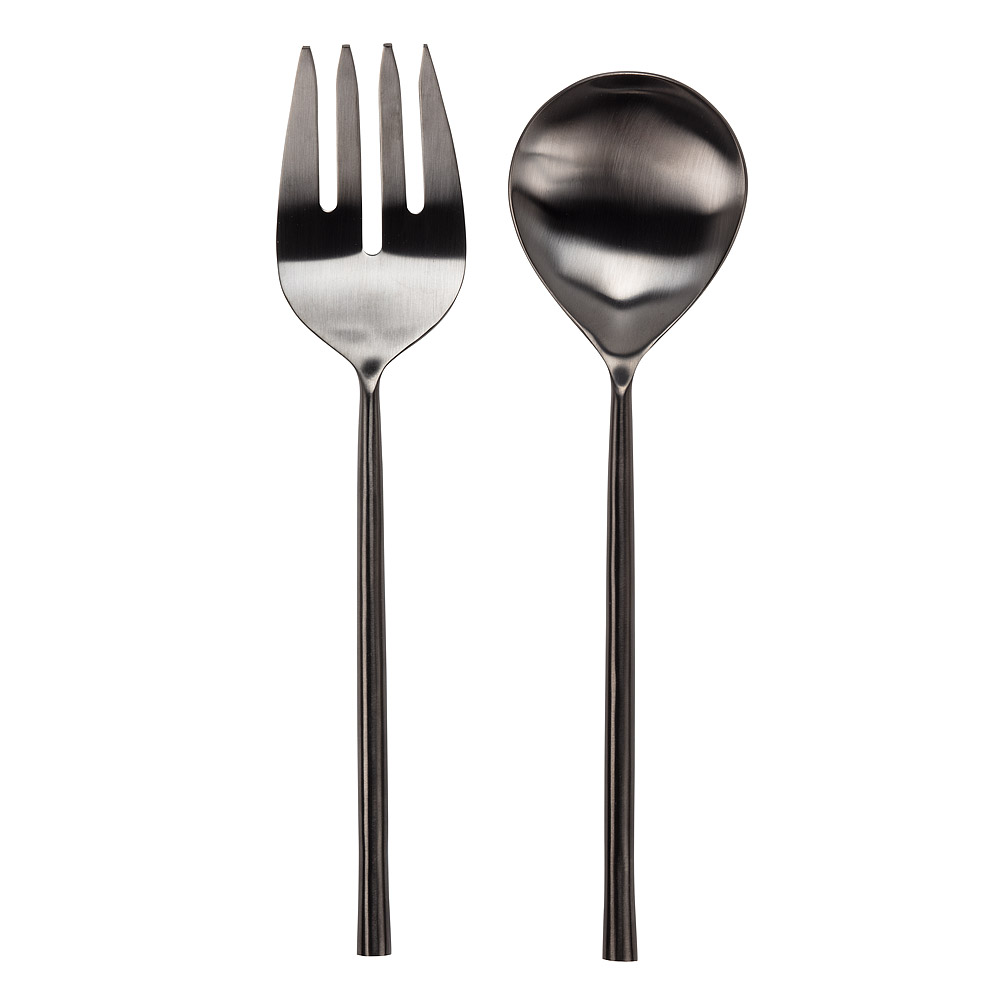 Picture of Abbott Collections AB-36-ONYX-SALAD Matte Black Finish Salad Servers