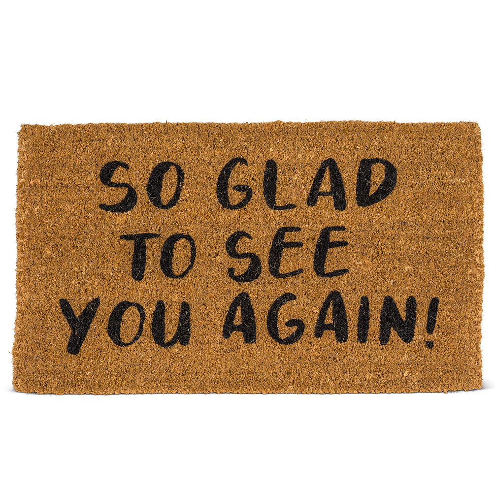 Picture of Abbott Collections AB-35-FWD-GE-9926 18 x 30 in. See You Again Doormat&#44; Natural & Black