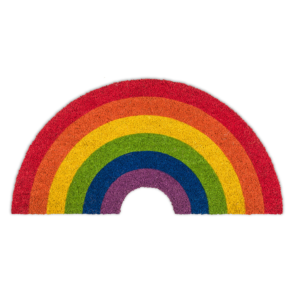 Picture of Abbott Collections AB-35-PFW-SH-1541 15 x 30 in. Rainbow Shape Doormat&#44; Multi Color