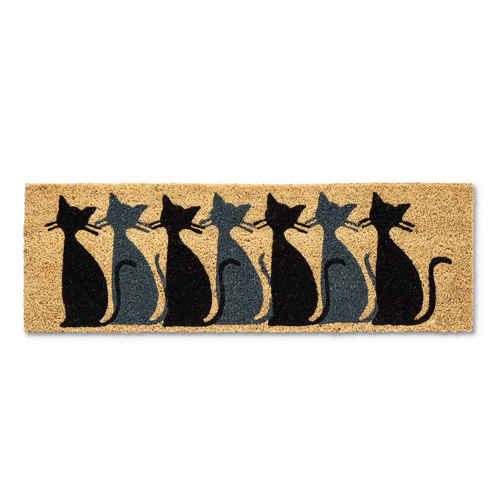 Picture of Abbott Collections AB-35-PFW-AN-2202 10 x 30 in. Cat Row Doormat&#44; Natural & Black - Small