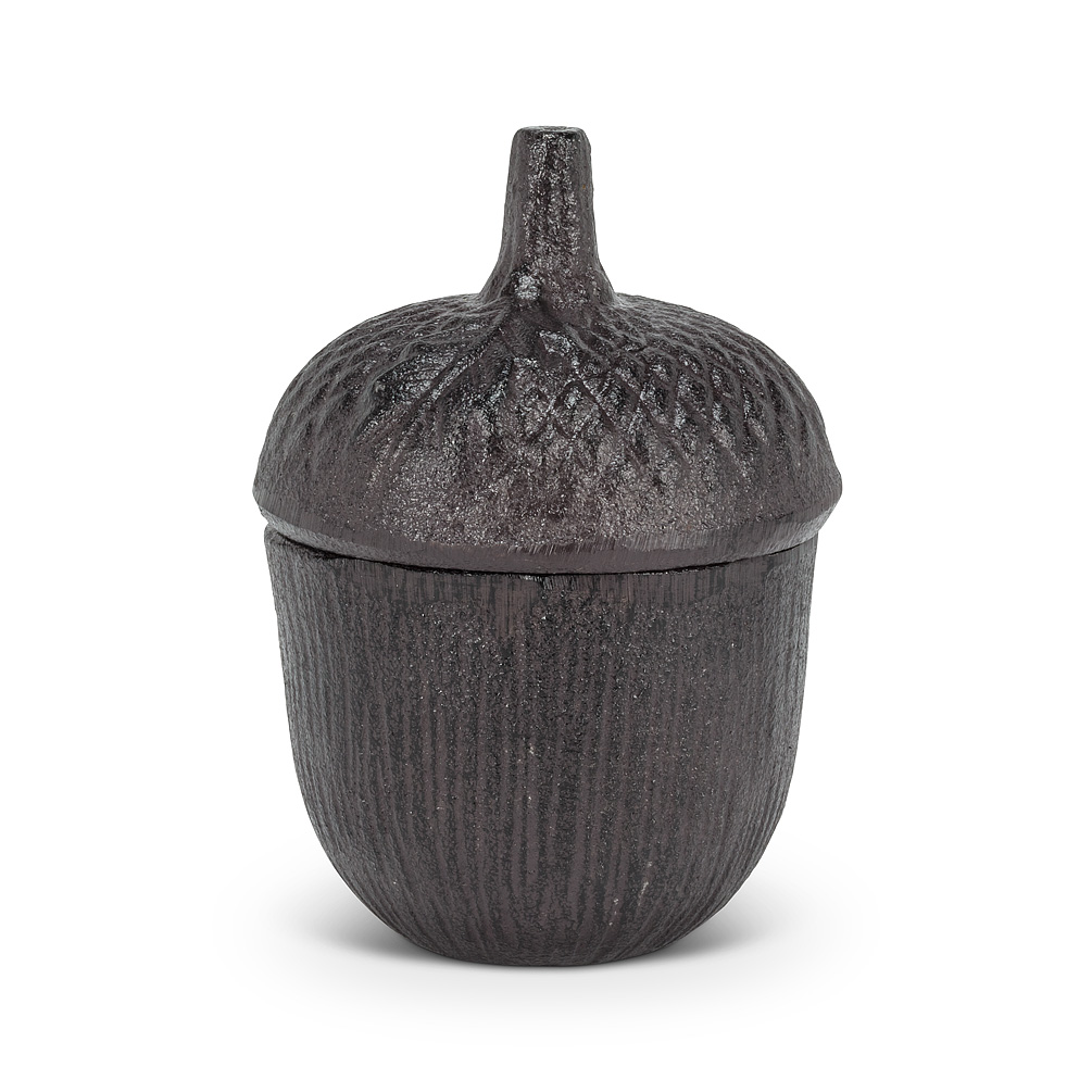Picture of Abbott Collections AB-27-IRONAGE-451 5 in. Acorn Covered Box&#44; Dark Brown