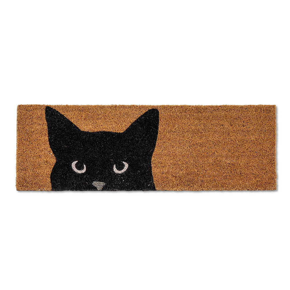 Picture of Abbott Collections AB-35-PFW-AN-1950 10 x 30 in. Peeking Cat Doormat, Natural - Small