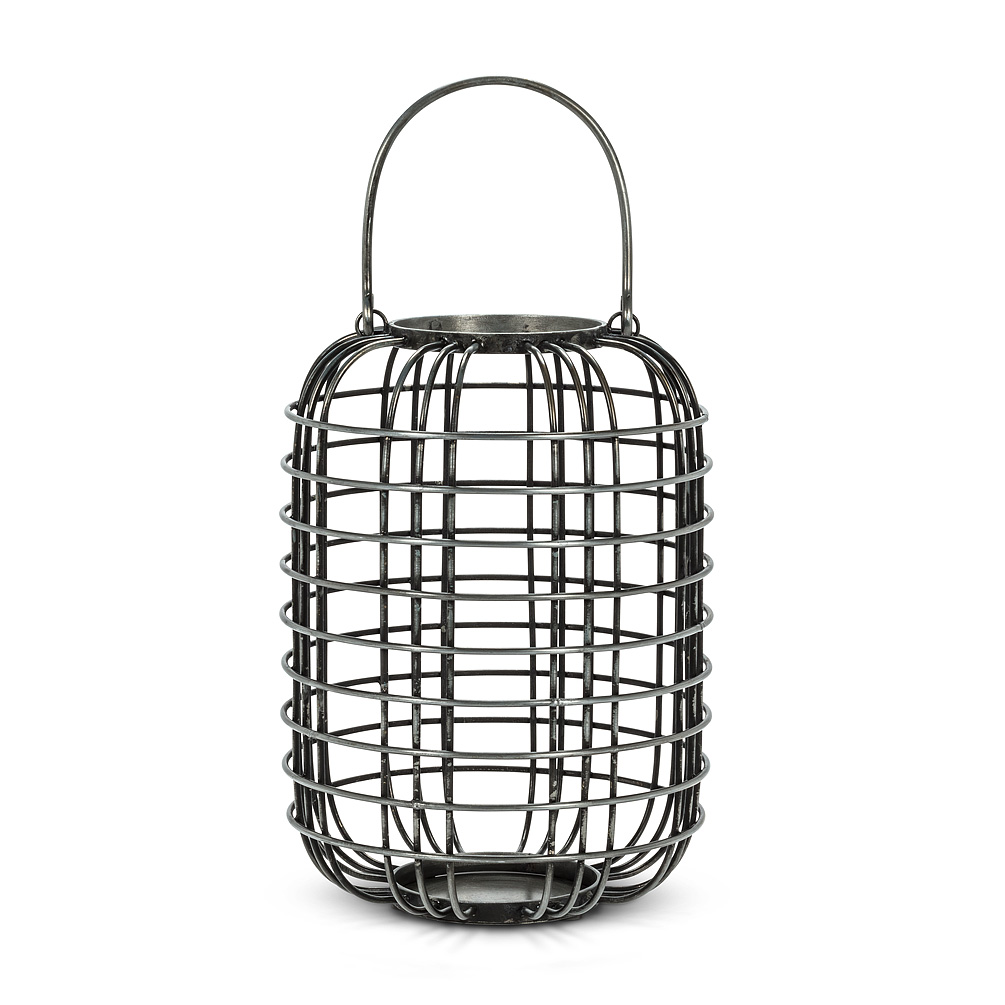 Picture of Abbott Collections AB-92-CAGE-410 13 in. Grid Lantern with Handle&#44; Black