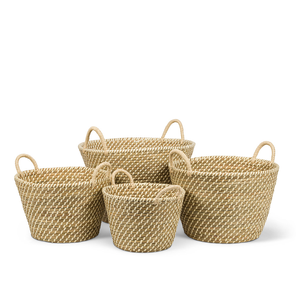 Picture of Abbott Collections AB-27-GLOBAL-625 8-13 in. V Shaped Baskets&#44; Natural - Set of 4
