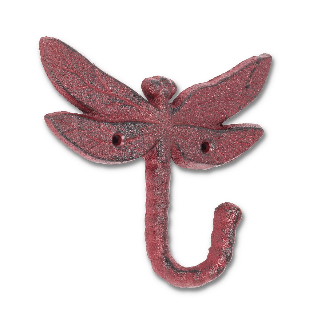 Picture of Abbott Collections AB-27-FOUNDRY-738-RED 5 in. Dragonfly Hook&#44; Antique Red