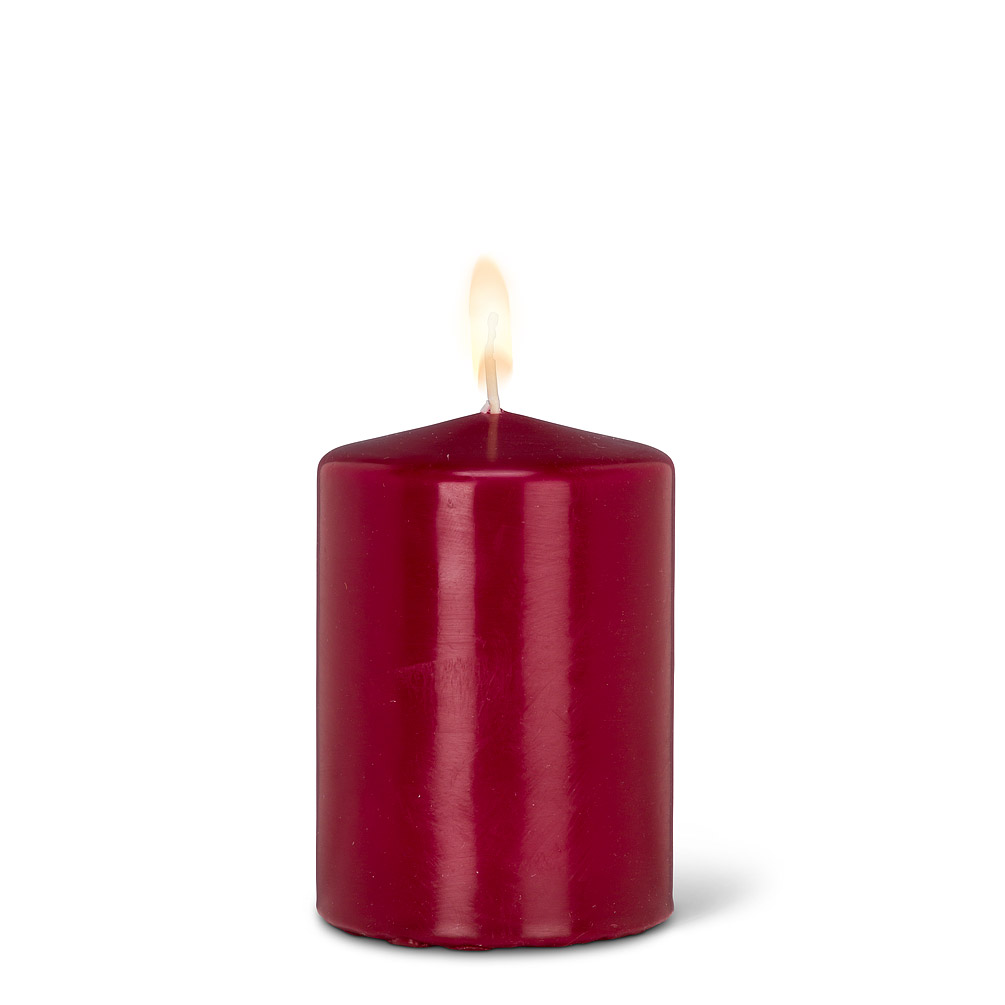 Picture of Abbott Collections AB-82-CLASSIC-10070-34 4 in. Pillar Candle, Dark Red