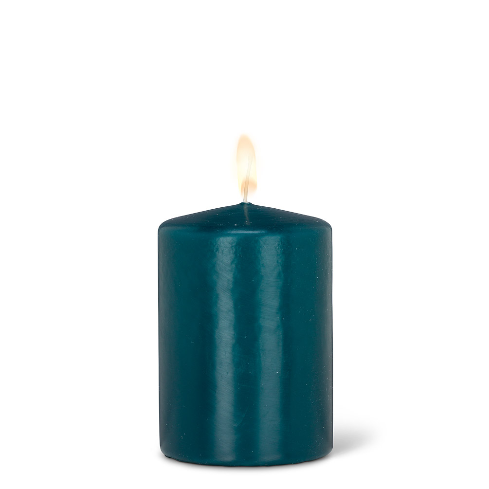 Picture of Abbott Collections AB-82-CLASSIC-10070-203 4 in. Pillar Candle&#44; Petrol Blue