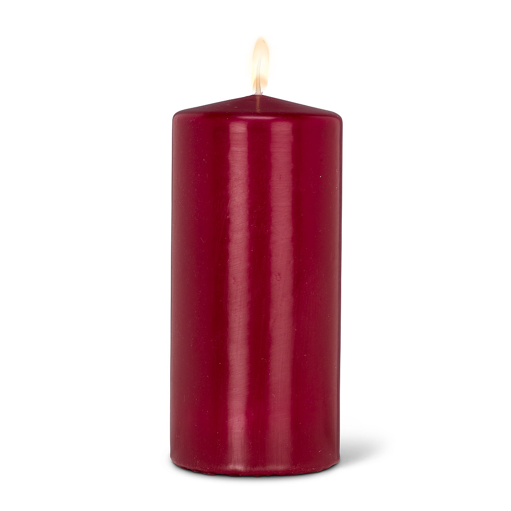 Picture of Abbott Collections AB-82-CLASSIC-15070-34 6 in. Dark Red Pillar Candle, Dark Red
