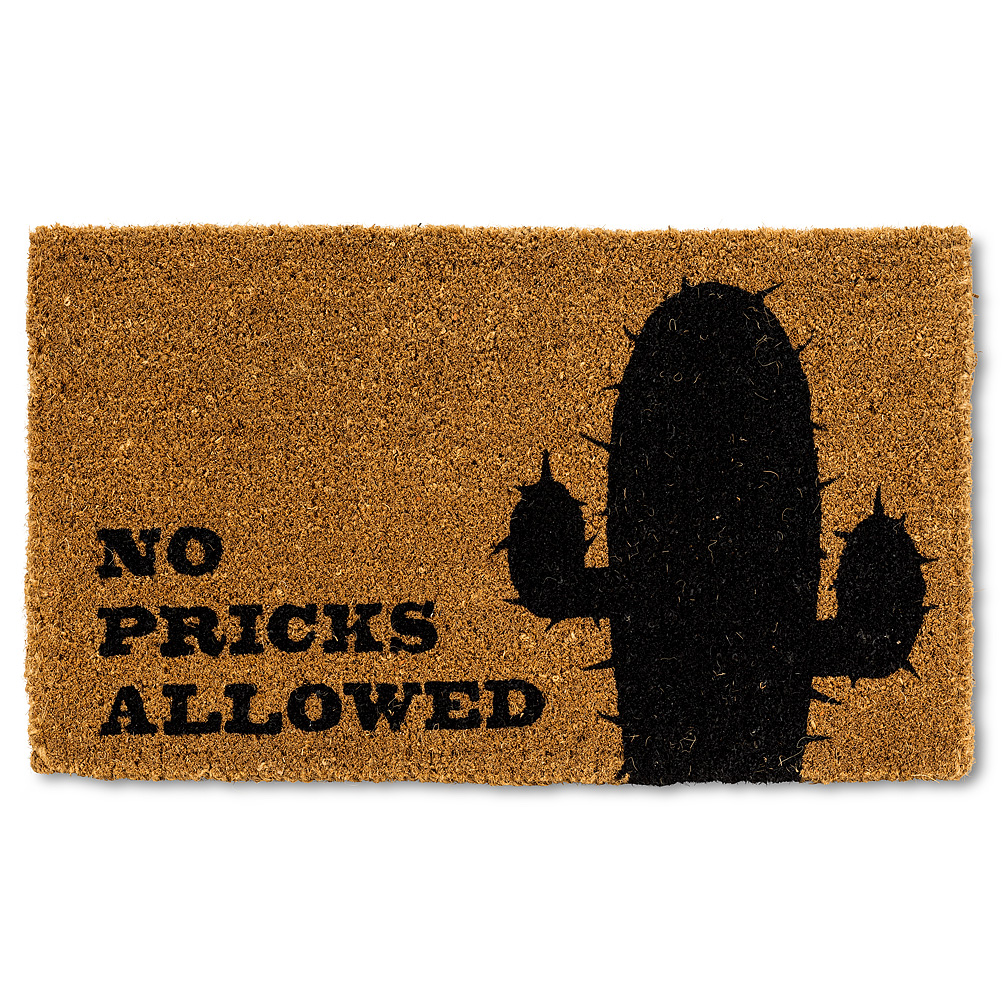 Picture of Abbott Collections AB-35-FWD-GA-853 18 x 30 in. Cactus No Pricks Allowed Doormat&#44; Natural & Black