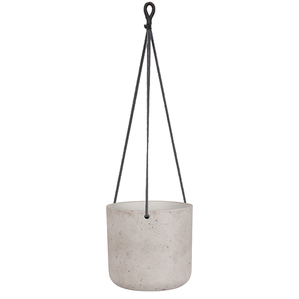 7 in. Hanging Planter, Grey - Large