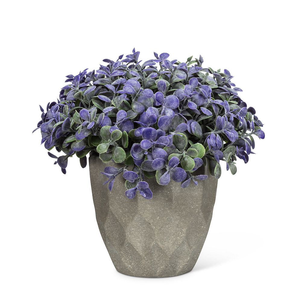 Picture of Abbott Collections AB-27-WOODHILL-15 6 in. Potted Flowers Artificial Flower&#44; Purple & Green