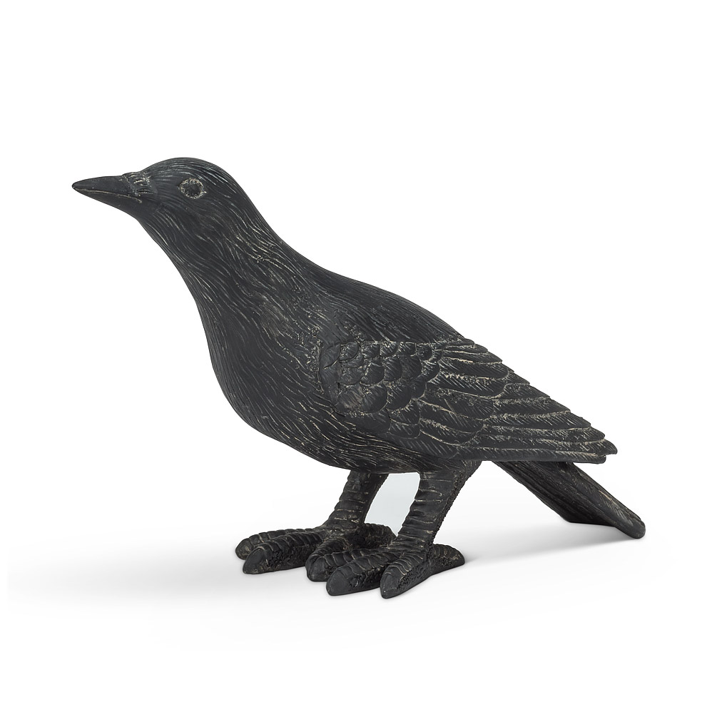 Picture of Abbott Collections AB-27-CROW-732 10 in. Head Up Crow Statue&#44; Black