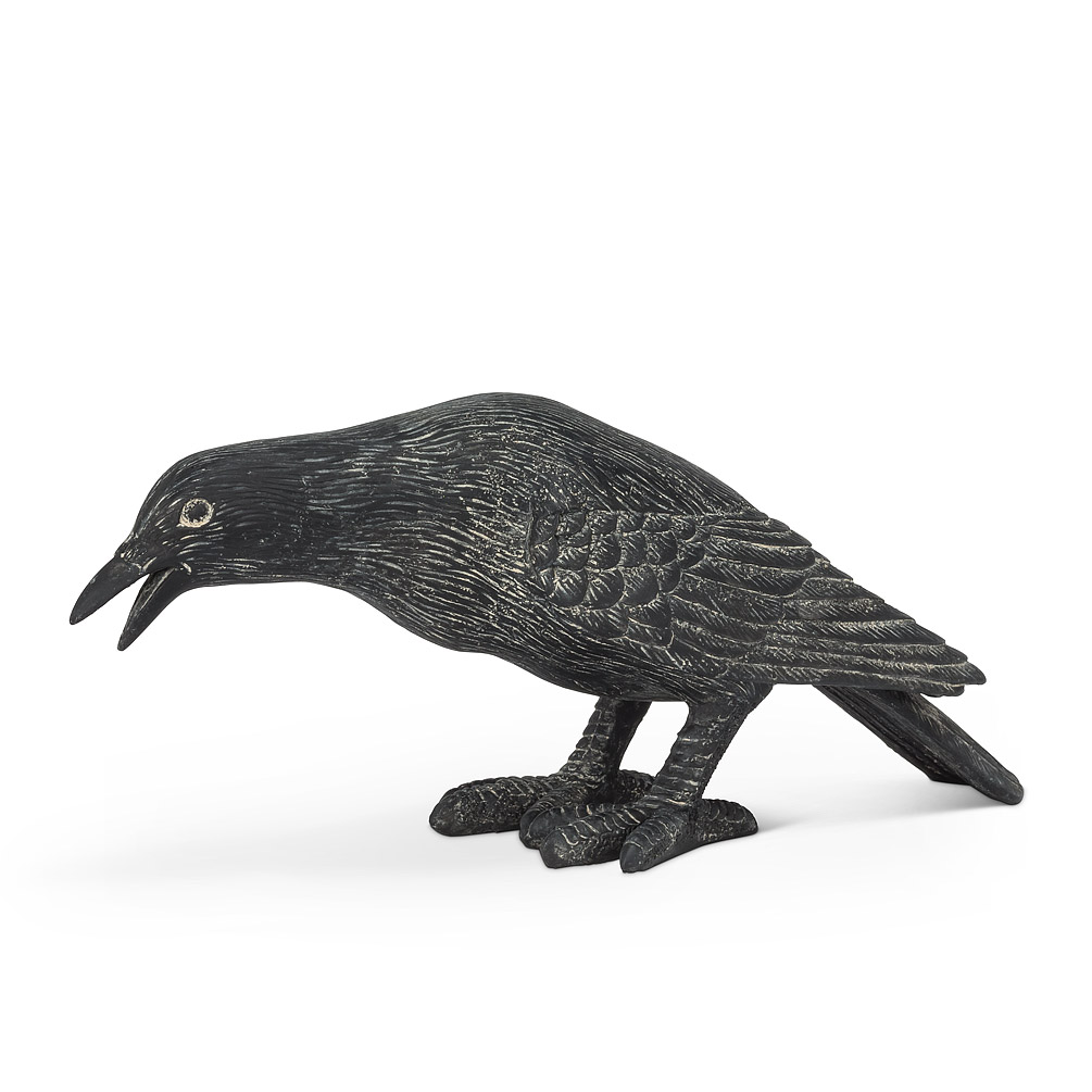 Picture of Abbott Collections AB-27-CROW-742 11.5 in. Head Down Crow Statue&#44; Black