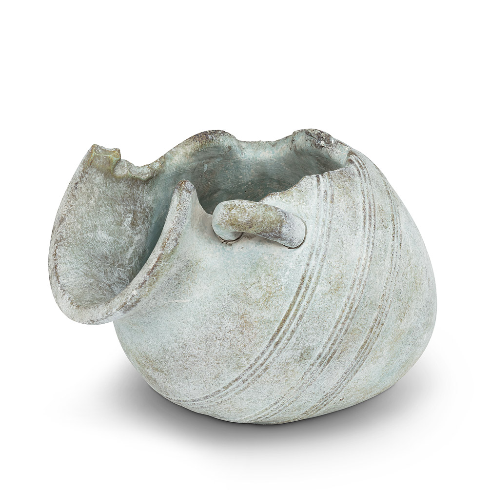 6 in. Tipped Urn Planter, Grey