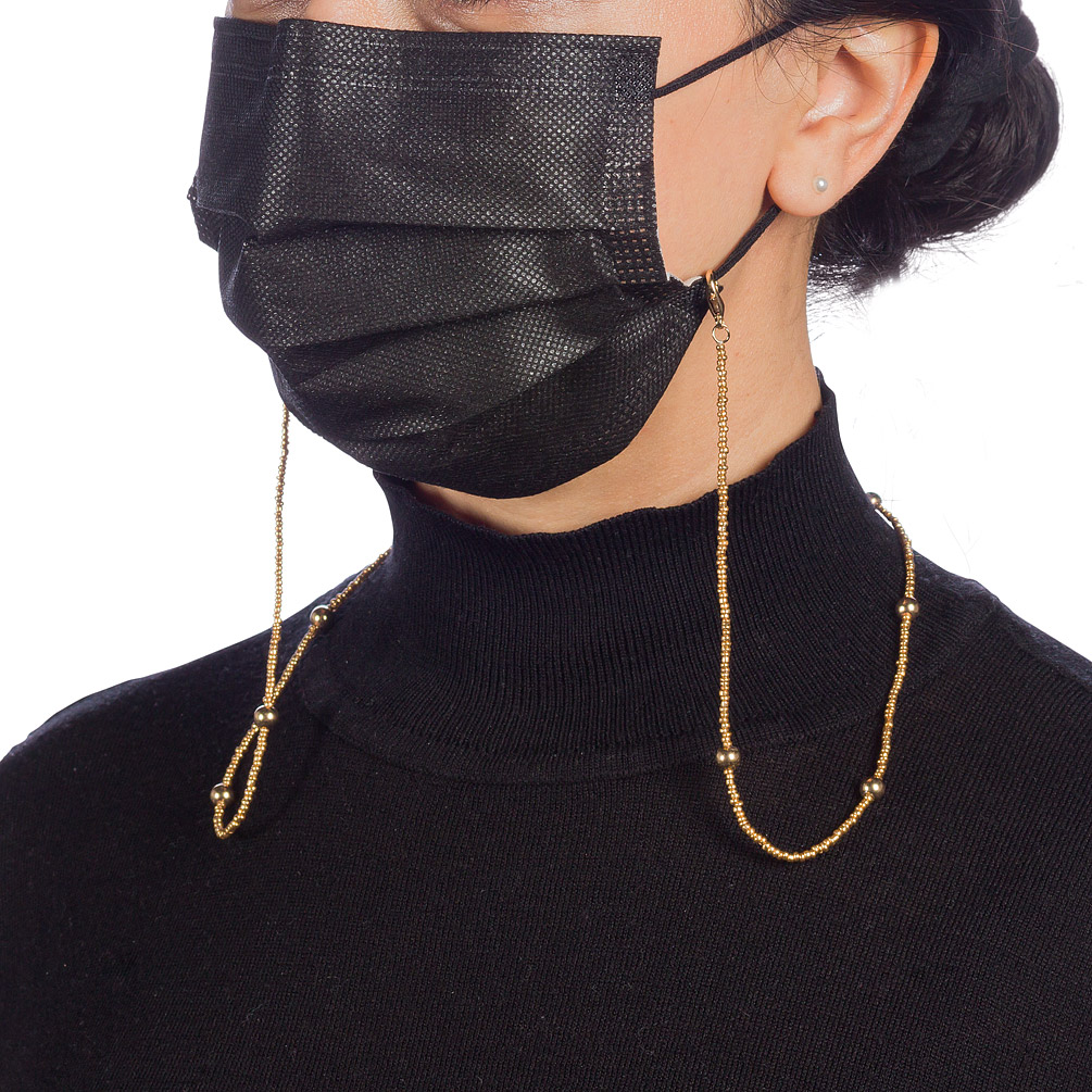 Picture of Abbott Collections AB-58-VERSA-768 25 in. Beaded Mask or Eyeglass Holder&#44; Gold