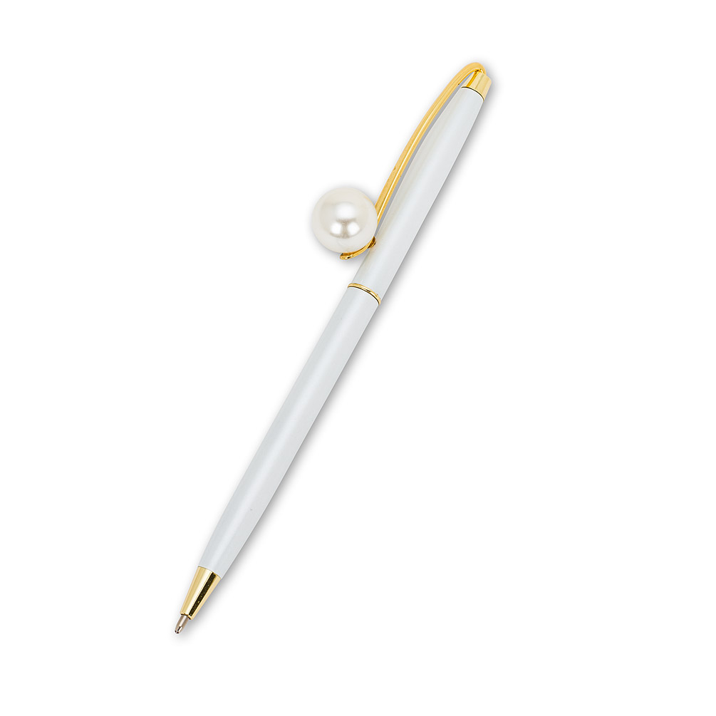 Picture of Abbott Collections AB-20-PEARL-WHT 5.5 in. White with Pearl Accent Pen&#44; White