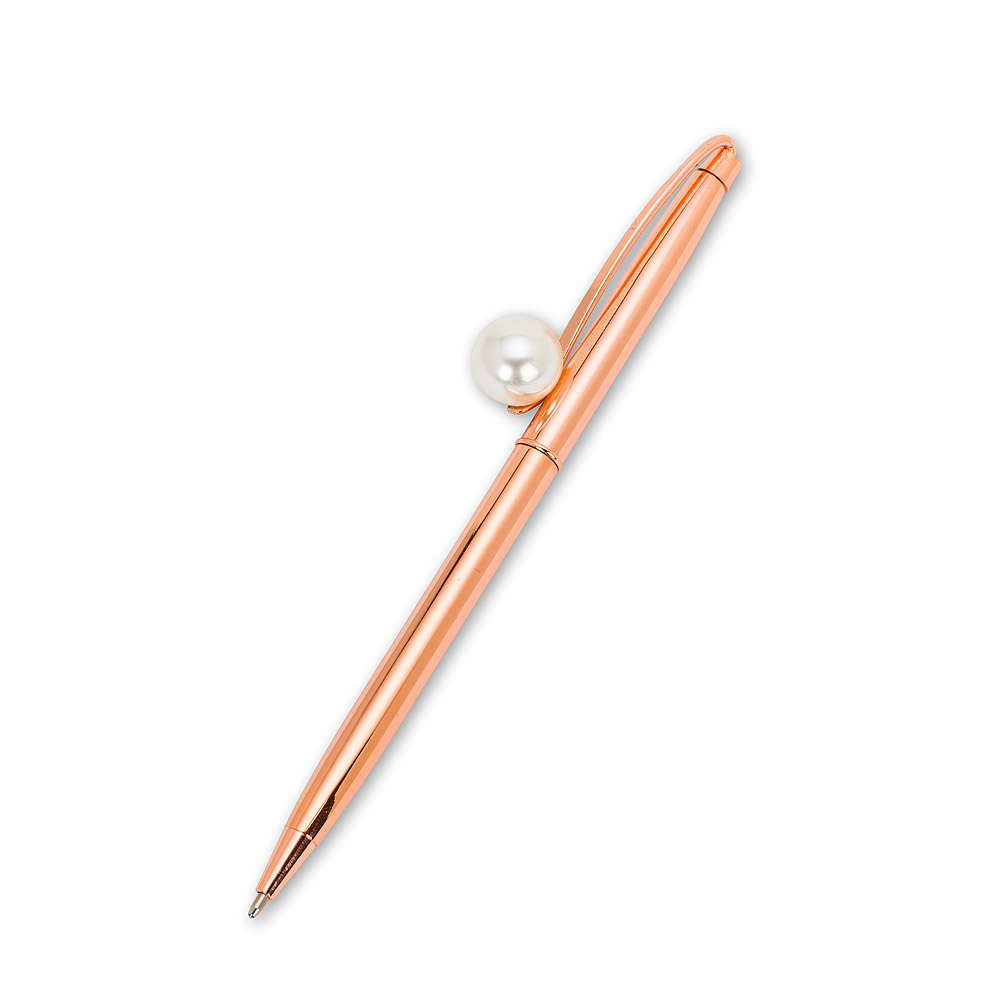 Picture of Abbott Collections AB-20-PEARL-ROSE 5.5 in. Rose Gold with Pearl Accent Pen&#44; Rose Gold