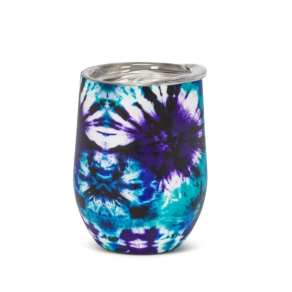 Picture of Abbott Collections AB-27-BEVI-SG-TPUR 4.25 in. Tie Dye Insulated Wine Tumbler&#44; Blue & Green