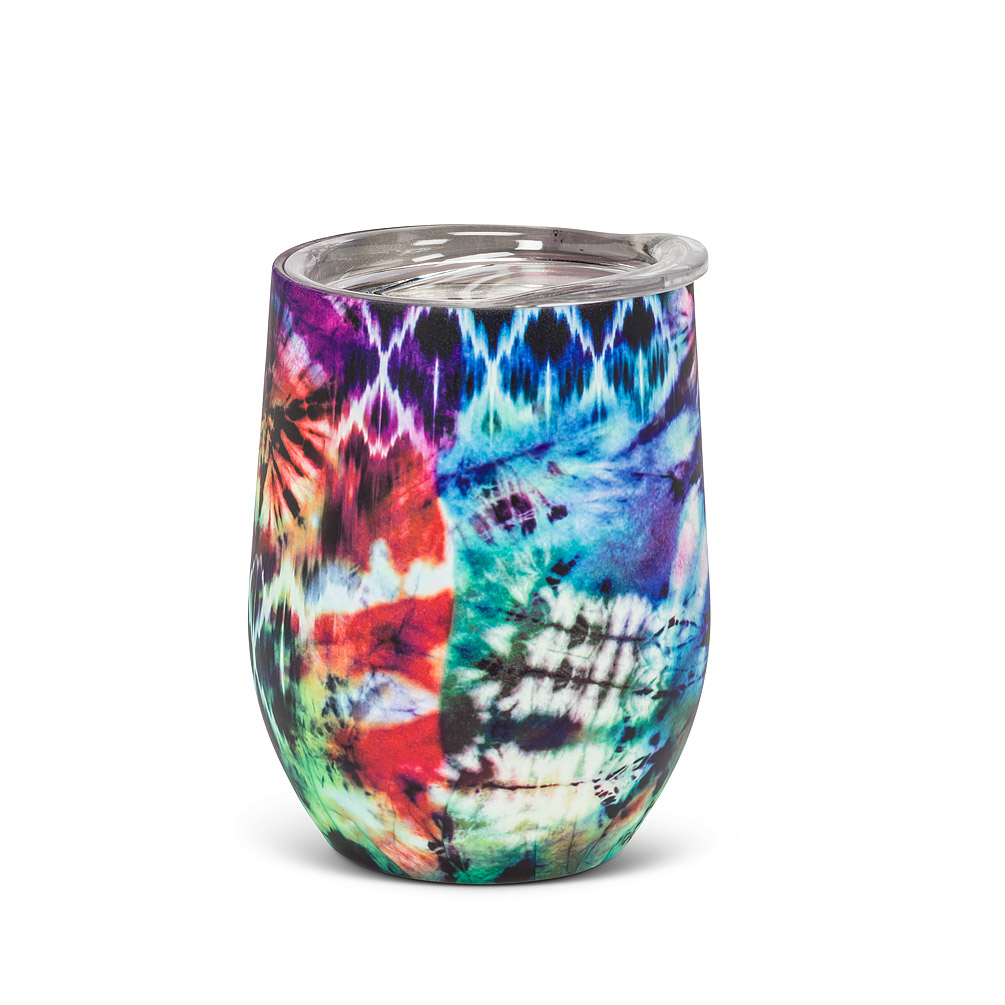 Picture of Abbott Collections AB-27-BEVI-SG-TRAI 4.25 in. Tie Dye Insulated Wine Tumbler&#44; Multi Color