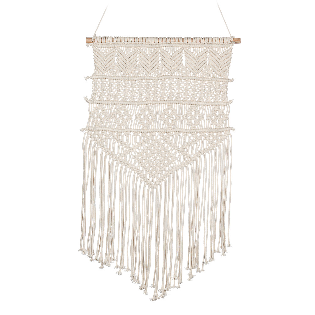 Picture of Abbott Collections AB-58-MACRAME-566 16 x 26 in. Macrame Wall Hanging&#44; Ivory - Medium