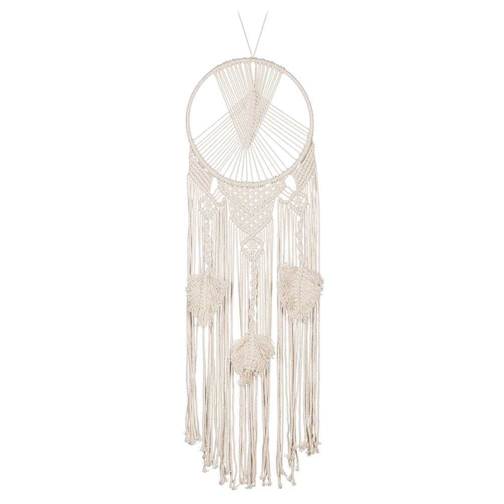 Picture of Abbott Collections AB-58-MACRAME-567 11.5 x 41 in. Round Macrame Wall Hanging&#44; Ivory
