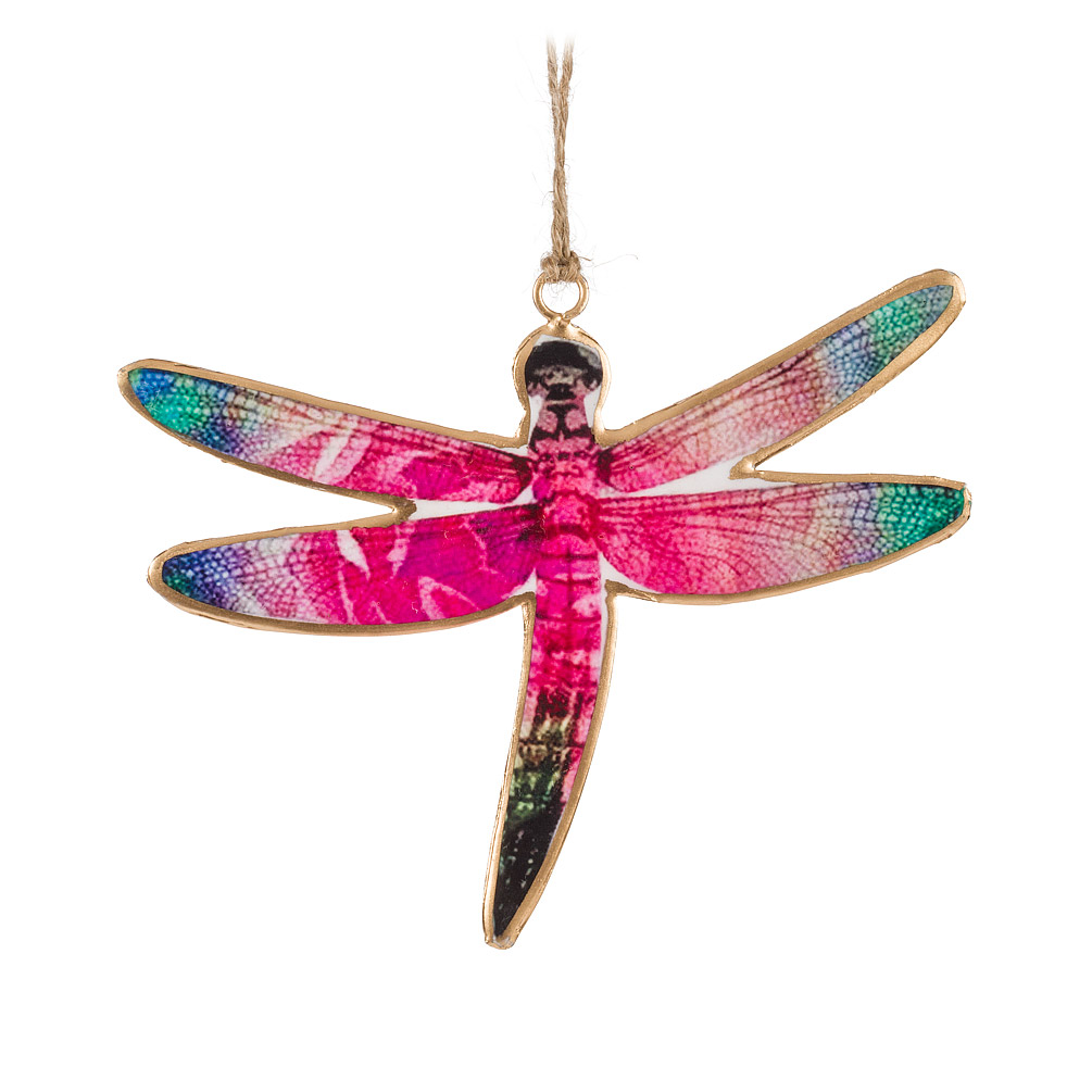 Picture of Abbott Collections AB-37-IMPRINT-055 Rainbow Dragonfly Ornament