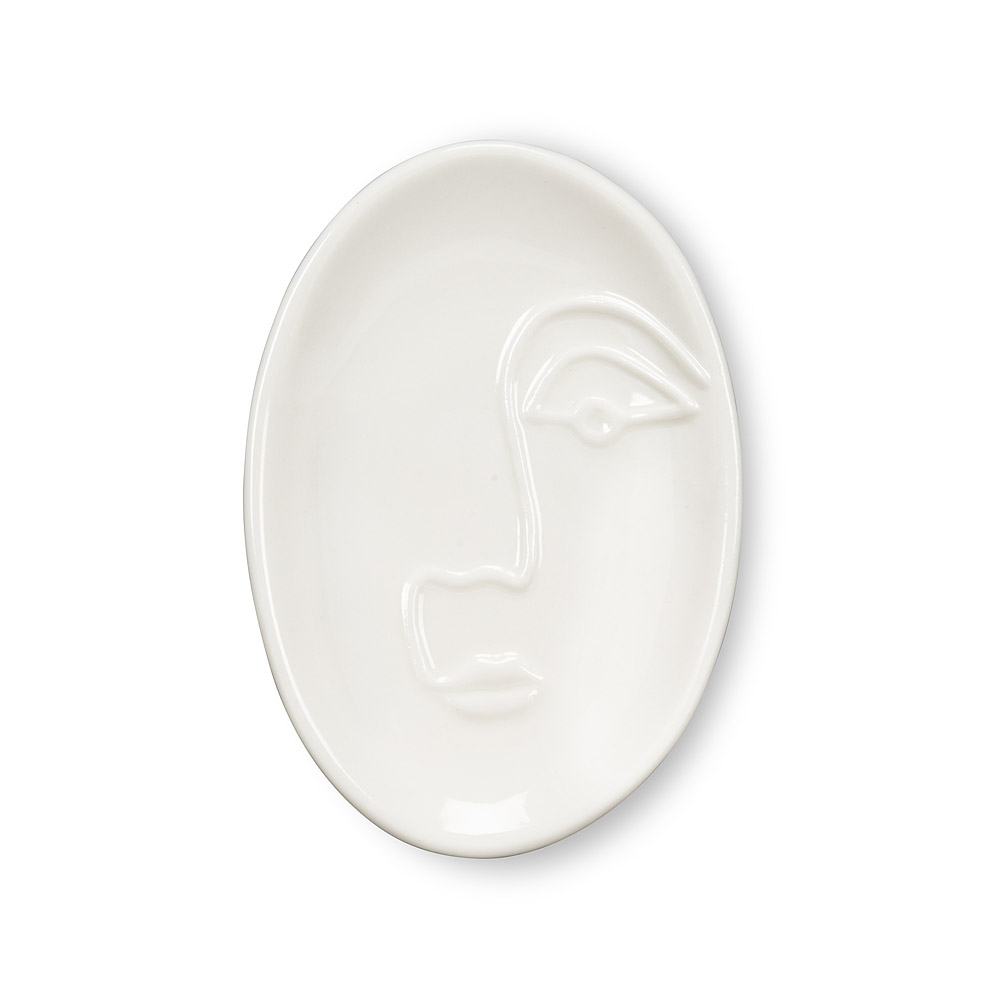 Picture of Abbott Collections AB-27-HENRI-284 4 in. Expressionist Face Trinket Holder&#44; White