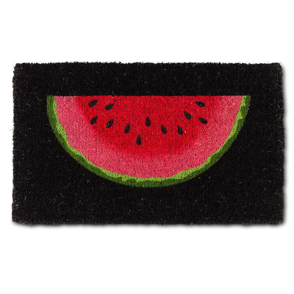 Picture of Abbott Collections AB-35-FWD-HA-651 18 x 30 in. Watermelon Slice Doormat&#44; Black & Pink