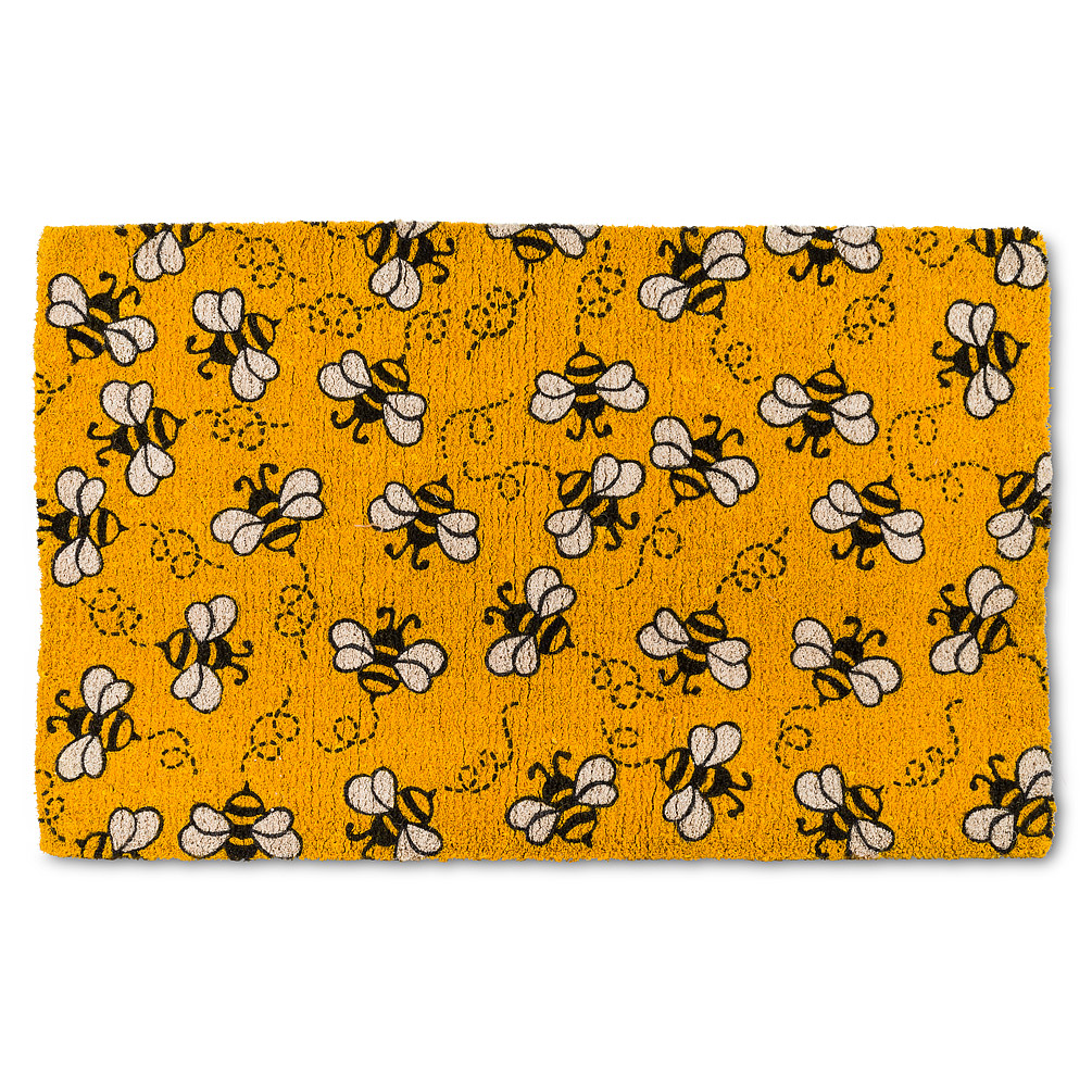 Picture of Abbott Collections AB-35-FWD-LM-9021 30 x 48 in. Flying Bees Doormat&#44; Yellow & Black - Extra Large