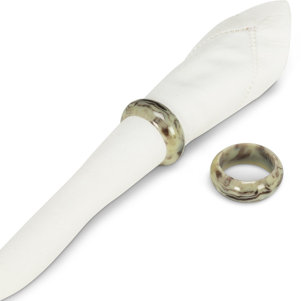 Picture of Abbott Collections AB-58-SETTING-012 1.54 in. Gray Marble Look Napkin Rings - Set of