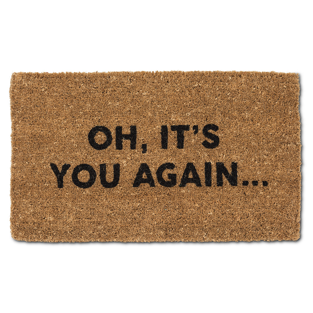 Picture of Abbott Collections AB-35-FWD-GE-9371 18 x 30 in. Graphic You Again Doormat&#44; Natural & Black