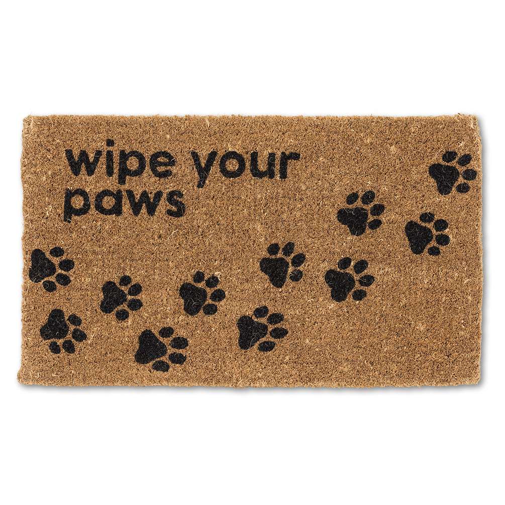 Picture of Abbott Collections AB-35-FWD-AN-2370 18 x 30 in. Graphic Wipe Your Paws Doormat&#44; Natural & Black
