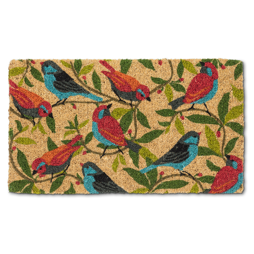 Picture of Abbott Collections AB-35-FWD-BI-1011 18 x 30 in. Colourful Birds Doormat&#44; Multi Color