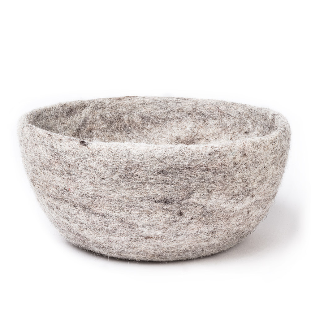 Picture of Abbott Collections AB-28-NEPAL-06-OAT 10 in. Felt Storage Bowl&#44; Oatmeal - Large