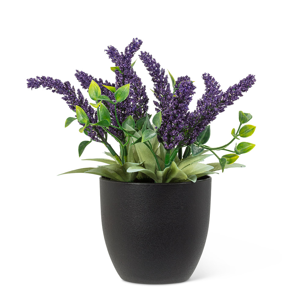 Picture of Abbott Collections AB-27-BLOOM-10 8 in. Purple Lavender Bunch in A Pot Artificial Flower